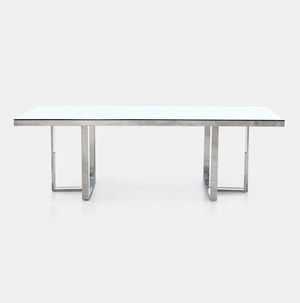 Silver Bilbao Rectangular Table 92"x43"