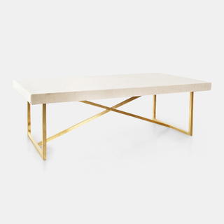 Tribeca Table with Flax Metallic Burlap Top - view 1