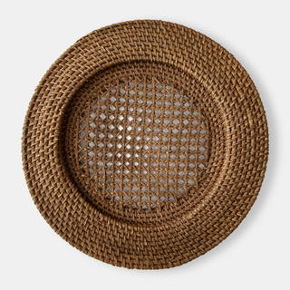 Walnut Rattan Charger - view 1