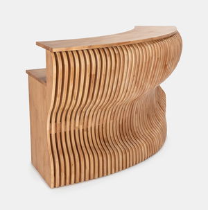 Natural Desmond Curved Wood Bar
