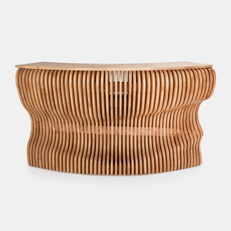 Natural Desmond Curved Wood Bar - view 1 of 4