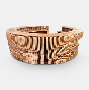 Natural Desmond Curved Wood Bar