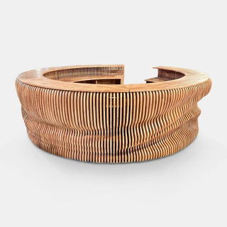 Natural Desmond Curved Wood Bar - view 4
