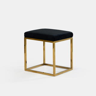 Black Berlin Square Ottoman - view 1