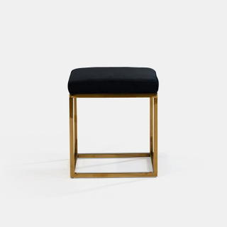 Black Berlin Square Ottoman - view 2