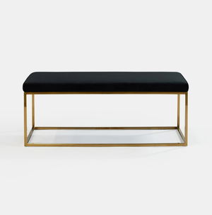 Black Berlin Rectangular Ottoman
