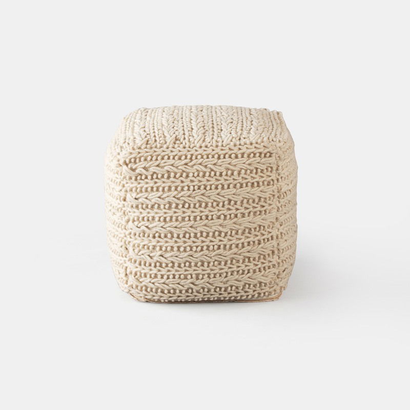 Cahuilla Pouf Ivory