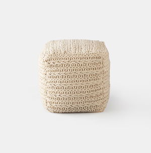 Cahuilla Pouf Ivory