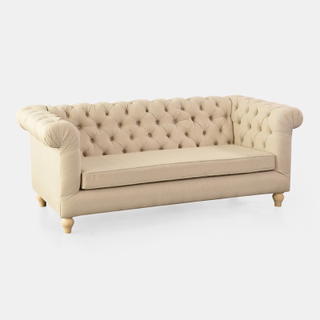 Oatmeal Chesterfield Sofa - view 1
