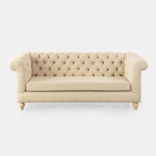 Oatmeal Chesterfield Sofa - view 2