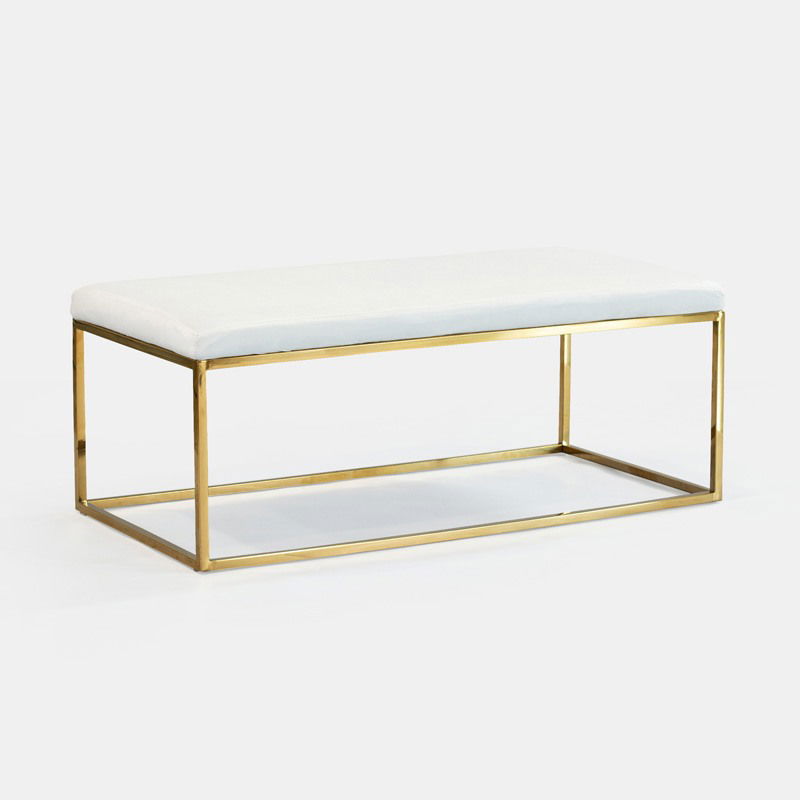 Oatmeal Berlin Rectangular Ottoman