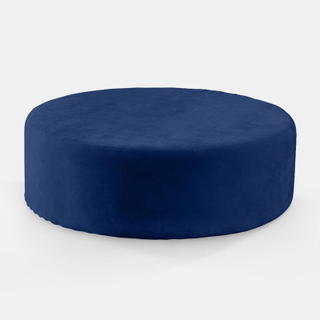 Indigo Velluto Round Ottoman - view 1