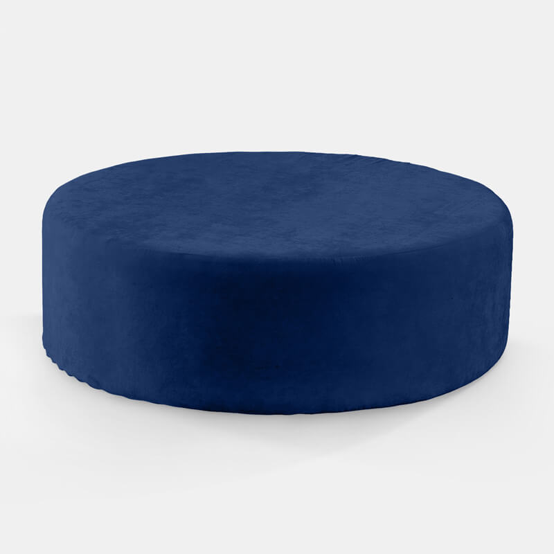 Indigo Velluto Round Ottoman - view 1 of 1