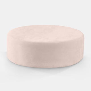 Pink Velluto Round Ottoman - view 1
