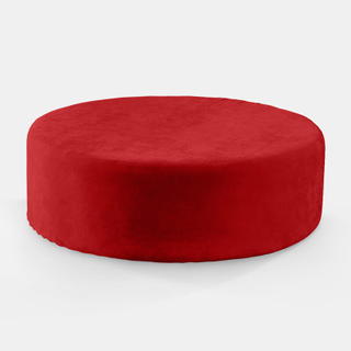 Red Velluto Round Ottoman - view 1