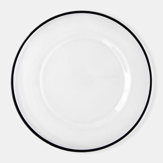 Black Rim Clear Charger - view 1
