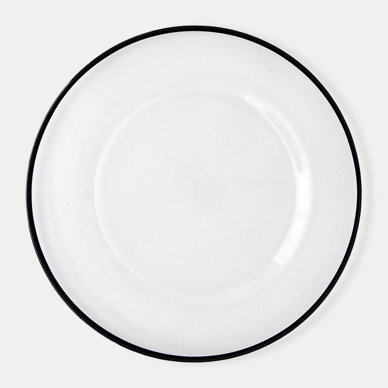 Black Rim Clear Charger - view 1 of 1