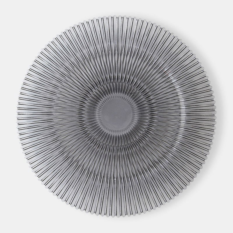 Smoke Fluted Charger