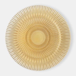 Golden Fluted Charger - view 1
