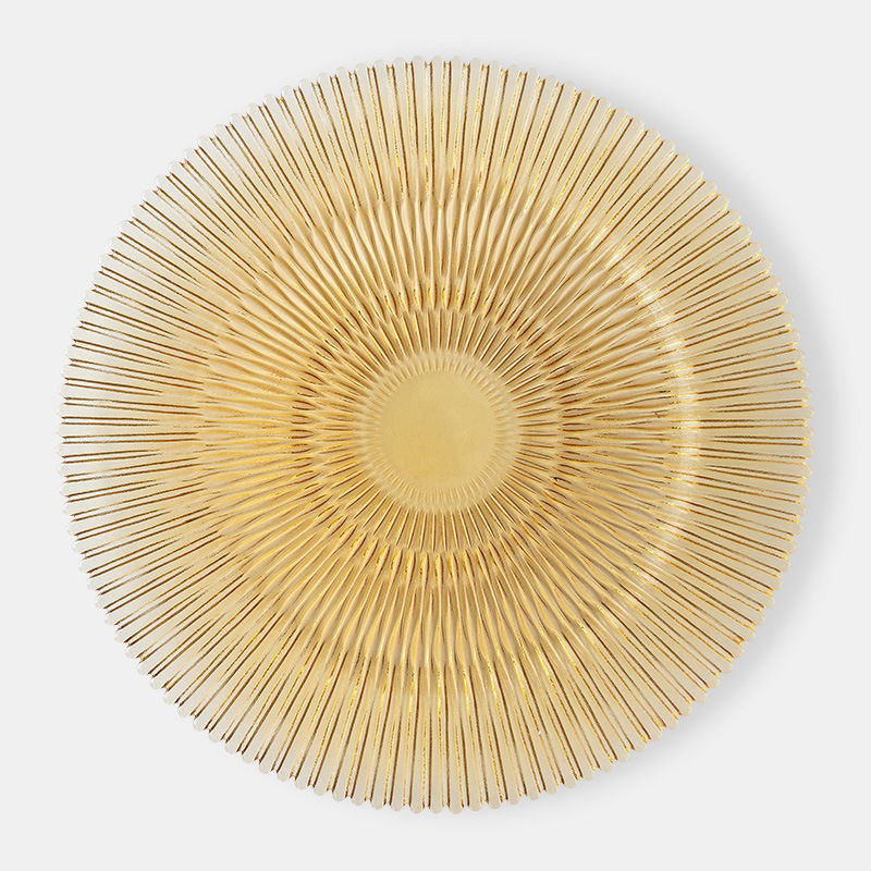 Golden Fluted Charger - view 1 of 1