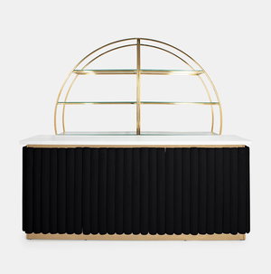 Gold Lawrence Bar - Black Velluto Panel