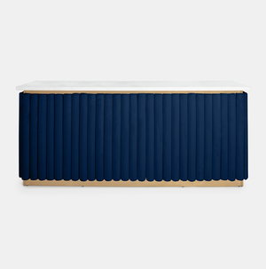 Gold Lawrence Bar - Indigo Velluto Panel