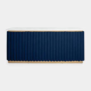 Gold Lawrence Bar - Indigo Velluto Panel - view 1