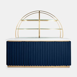 Gold Lawrence Bar - Indigo Velluto Panel