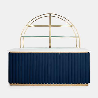 Gold Lawrence Bar - Indigo Velluto Panel - view 3