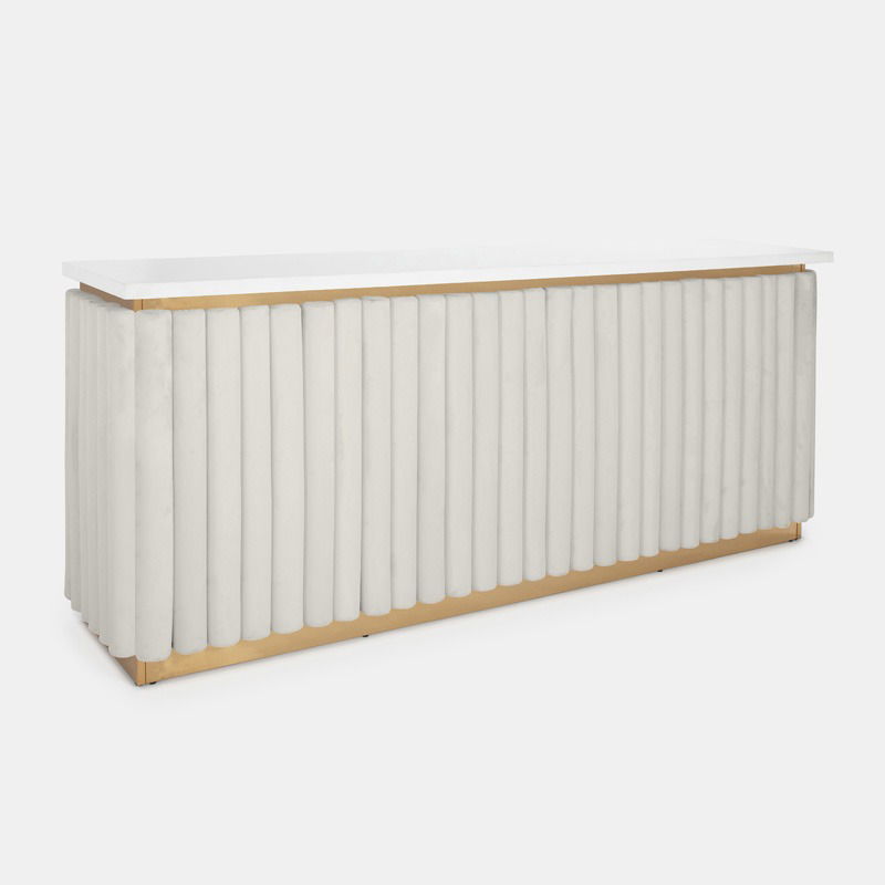 Gold Lawrence Bar - Ivory Velluto Panel - view 2 of 3