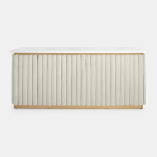 Gold Lawrence Bar - Ivory Velluto Panel - view 1