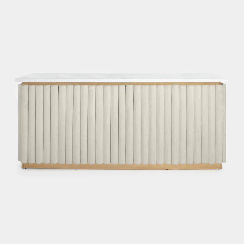 Gold Lawrence Bar - Ivory Velluto Panel - view 1 of 3