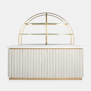 Gold Lawrence Bar - Ivory Velluto Panel - view 3