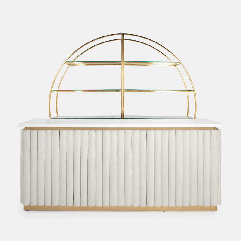 Gold Lawrence Bar - Ivory Velluto Panel - view 3 of 3