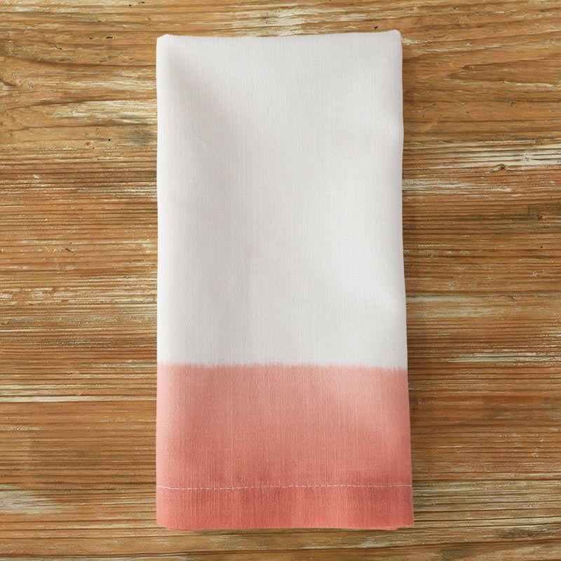 Soft Coral Dip Dye Napkin