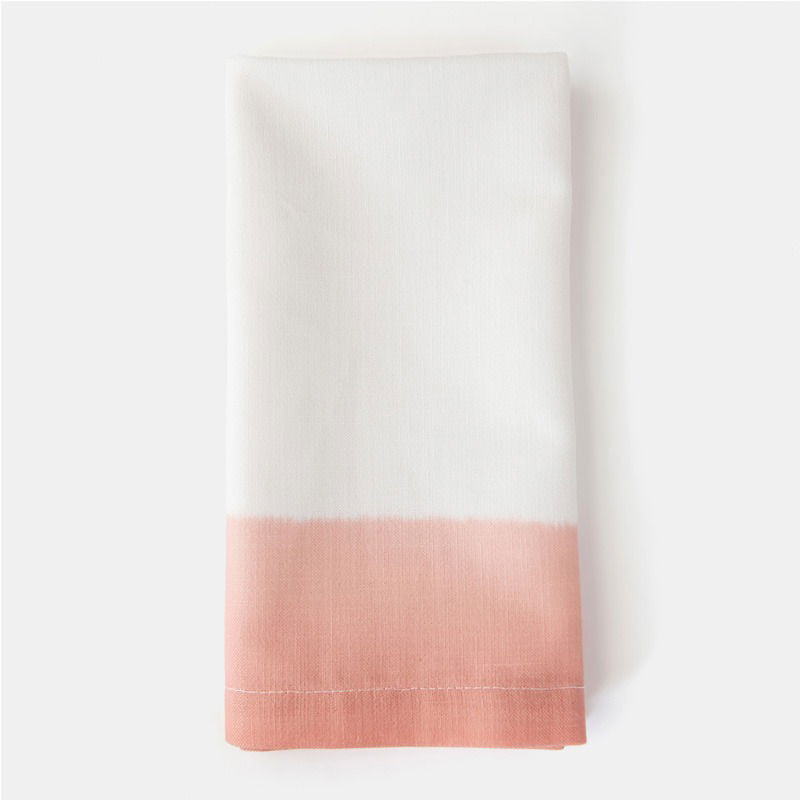 Soft Coral Dip Dye Napkin