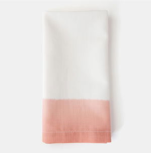 Soft Coral Dip Dye Napkin