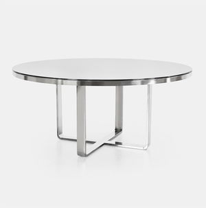 Silver Bilbao Table 66" Round
