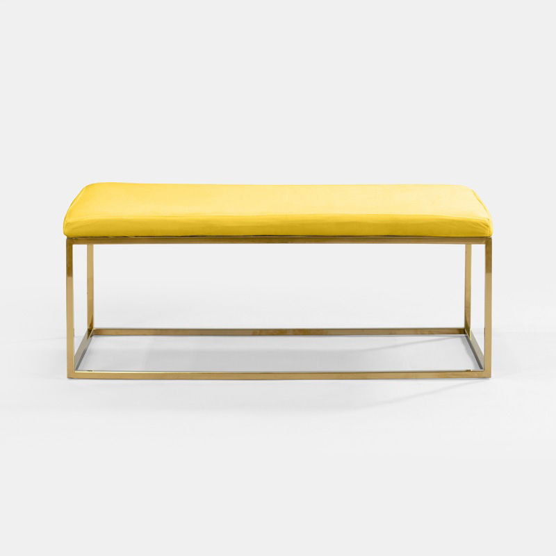Golden Berlin Rectangular Ottoman