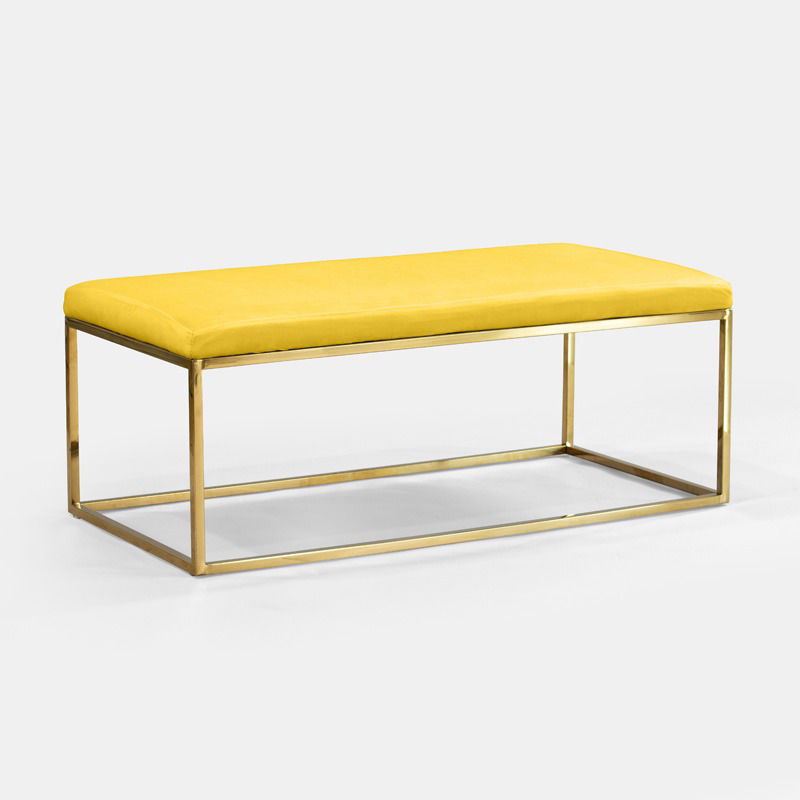 Golden Berlin Rectangular Ottoman