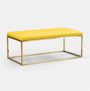 Golden Berlin Rectangular Ottoman