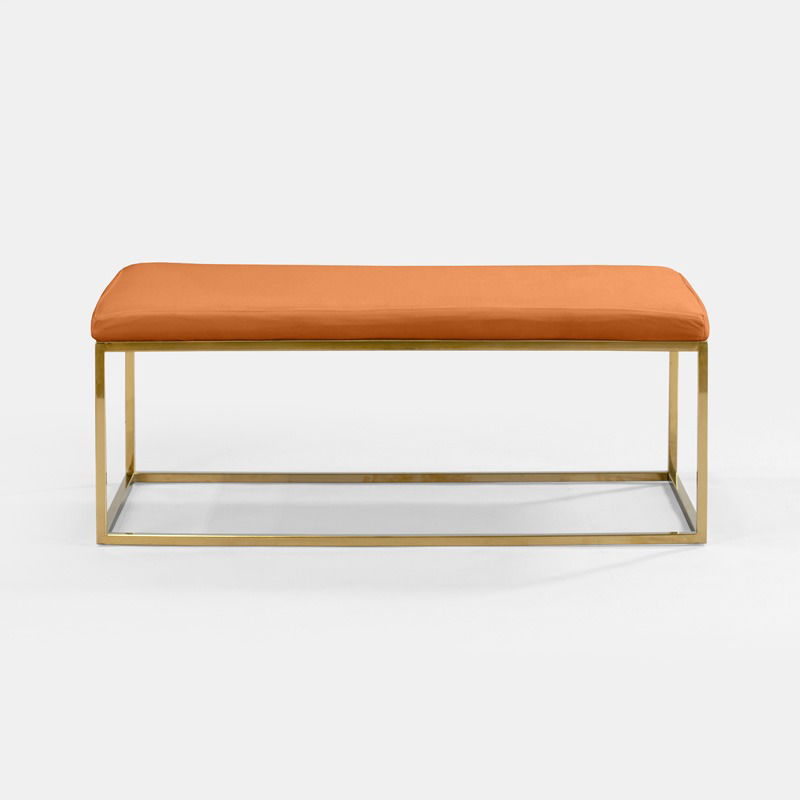 Rust Berlin Rectangular Ottoman