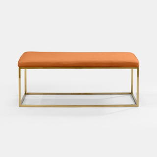 Rust Berlin Rectangular Ottoman - view 1