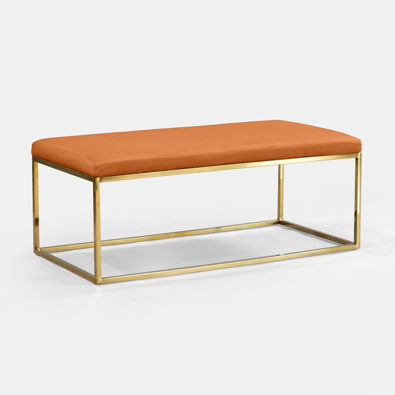 Rust Berlin Rectangular Ottoman