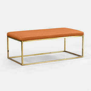 Rust Berlin Rectangular Ottoman