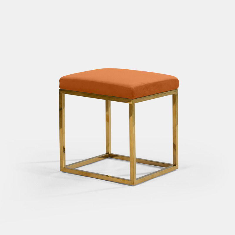 Rust Berlin Square Ottoman