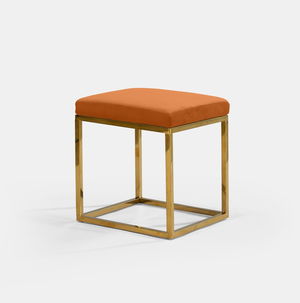 Rust Berlin Square Ottoman