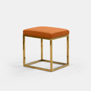 Rust Berlin Square Ottoman - view 1