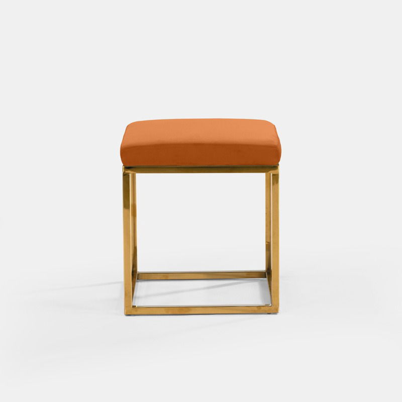 Rust Berlin Square Ottoman