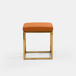 Rust Berlin Square Ottoman - view 2